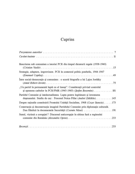 Construcţii şi deconstrucţii de-a lungul unui secol. Istoriile Partidului Comunist