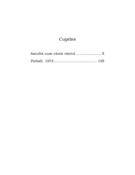 Ascultă cum cântă vântul * Pinball 1973