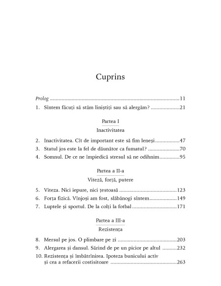 O istorie naturală a exerciţiului fizic