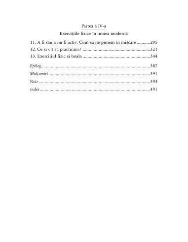 O istorie naturală a exerciţiului fizic O istorie naturală a exerciţiului fizic