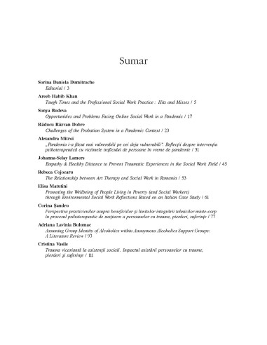 Revista de asistenţă socială. Nr. 2/2022 Revista de asistenţă socială. Nr. 2/2022