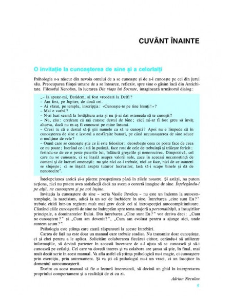 Psihologie. Manual pentru clasa a X-a