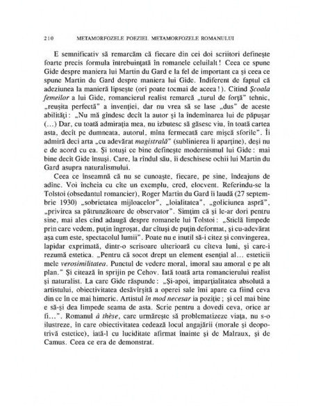 Metamorfozele poeziei. Metamorfozele romanului