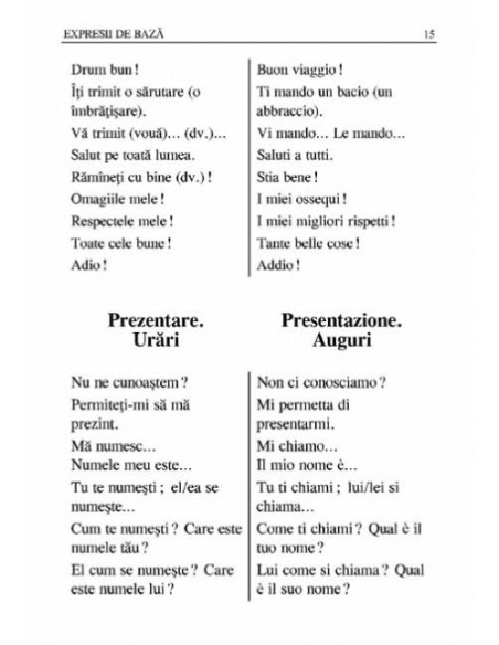 Ghid de conversație român-italian