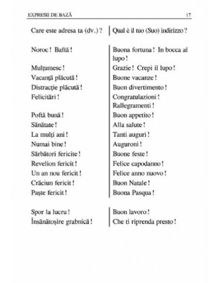 Ghid de conversație român-italian