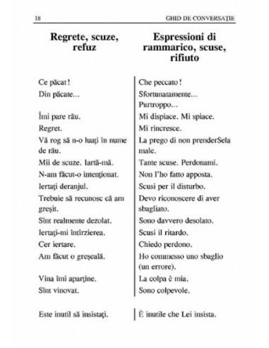 Ghid de conversație român-italian