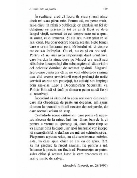 A vorbi într-un pustiu