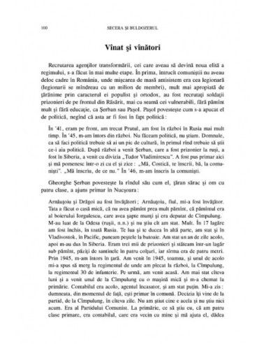 Secera și buldozerul. Scornicești și...