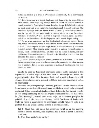 Secera și buldozerul. Scornicești și...