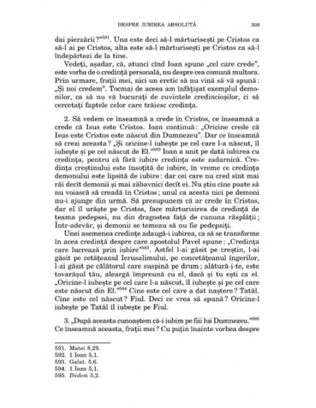 Despre iubirea absolută. Comentariu la Prima Epistolă a lui Ioan