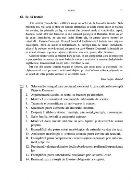 Limba și literatura romănâ. 100 de teste finale pentru capacitate