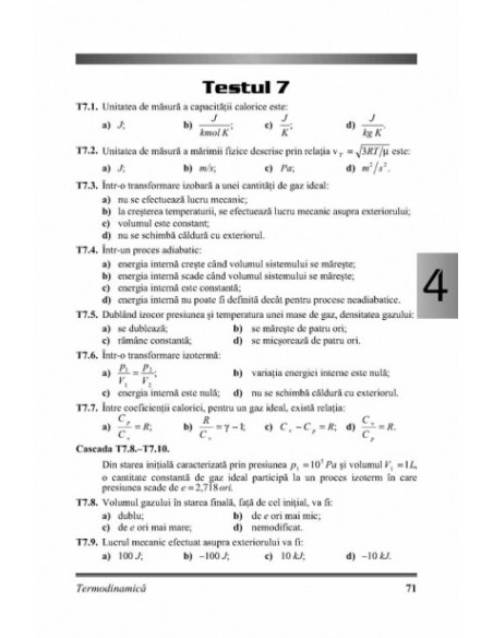 Fizica. Teste-grilă pentru bacalaureat
