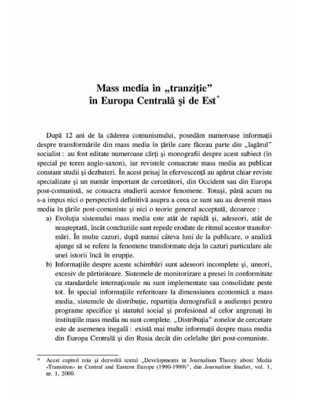 Mass media în România post-comunistă