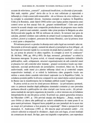 Mass media în România post-comunistă Mass media în România post-comunistă