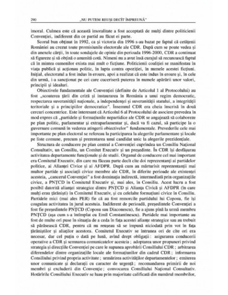 „Nu putem reuși decît împreună”. O istorie analitică a Convenției Democratice, 1989 – 2000