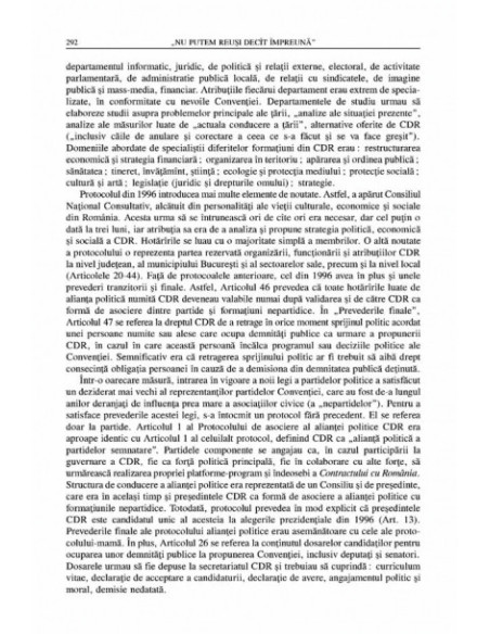 „Nu putem reuși decît împreună”. O istorie analitică a Convenției Democratice, 1989 – 2000