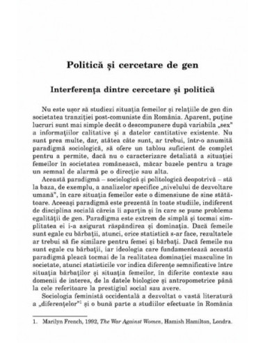 Ultima inegalitate. Relațiile de gen...