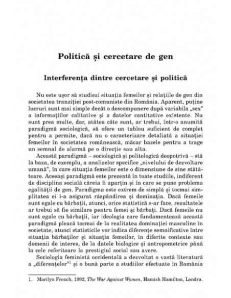 Ultima inegalitate. Relațiile de gen în România