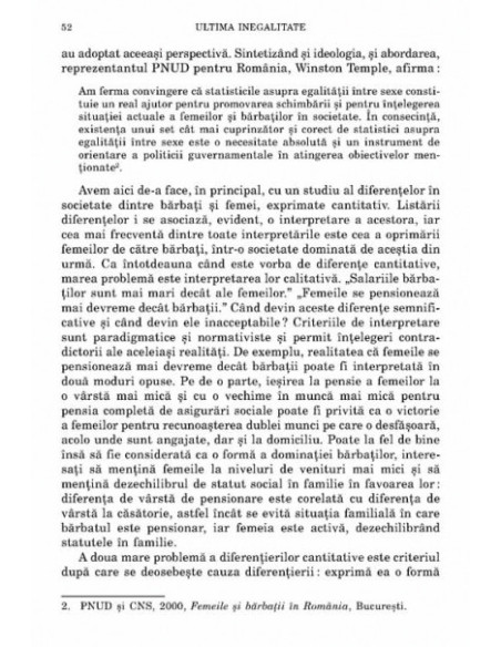 Ultima inegalitate. Relațiile de gen în România