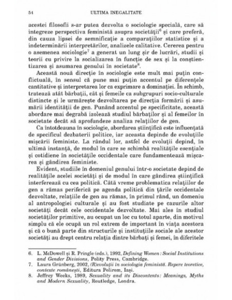 Ultima inegalitate. Relațiile de gen în România