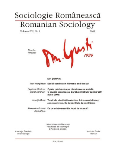 Sociologie Românească. Volumul VII, Nr. 1/2009