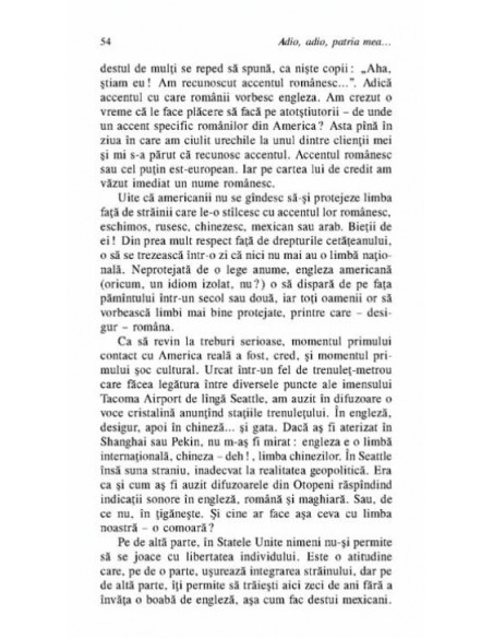 Adio, adio, patria mea cu î din i, cu â din a