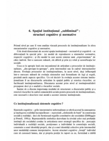 Imagini instituționale ale tranziției