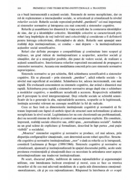 Imagini instituționale ale tranziției