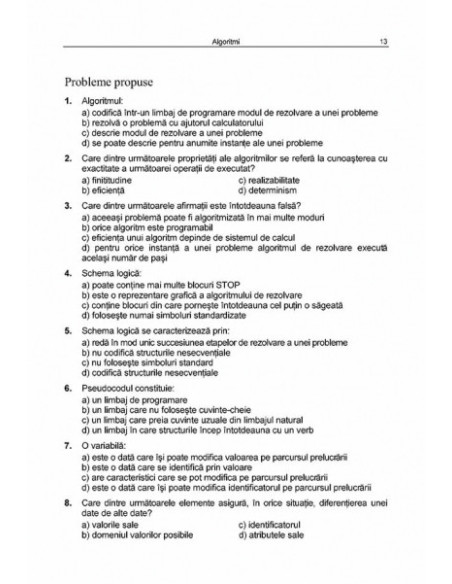 Informatică. Teste grilă C/C++