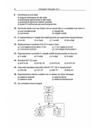 Informatică. Teste grilă C/C++