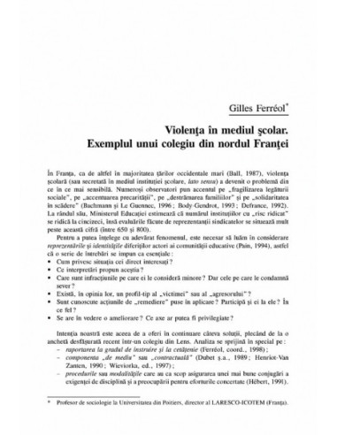 Violența. Aspecte psihosociale