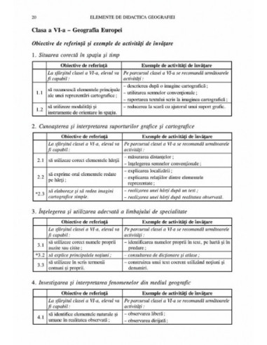 Elemente de didactica geografiei