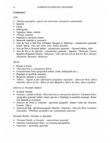Elemente de didactica geografiei