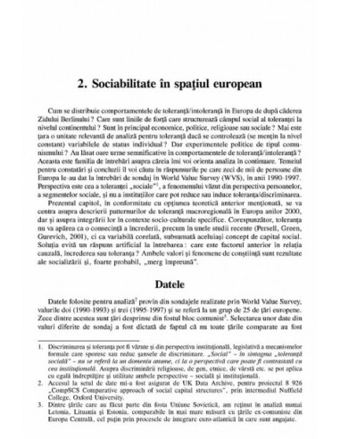 Sociabilitatea în spațiul dezvoltării