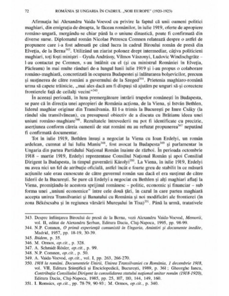 România și Ungaria în cadrul „Noii Europe” (1920-1923)
