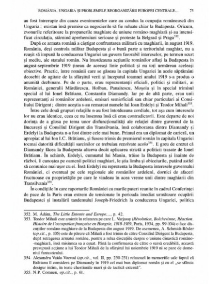 România și Ungaria în cadrul „Noii Europe” (1920-1923)