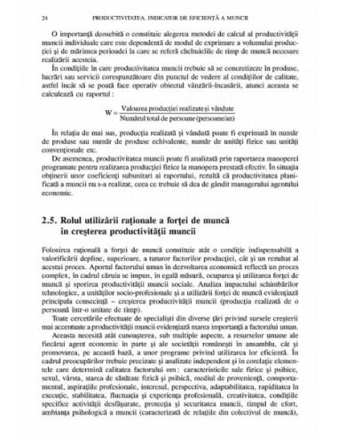 Productivitatea, indicator de...