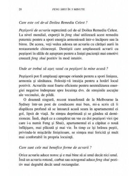 Feng shui în 5 minute