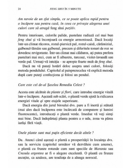 Feng shui în 5 minute