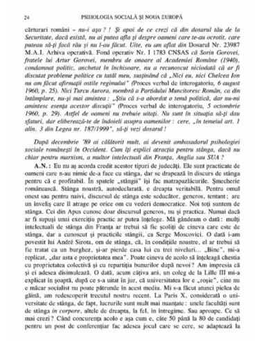 Psihologia socială şi Noua Europă. In...