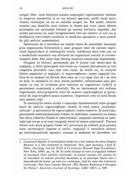 Aziluri. Eseuri despre situația socială a pacienților psihiatrici și a altor categorii de persoane instituționalizate