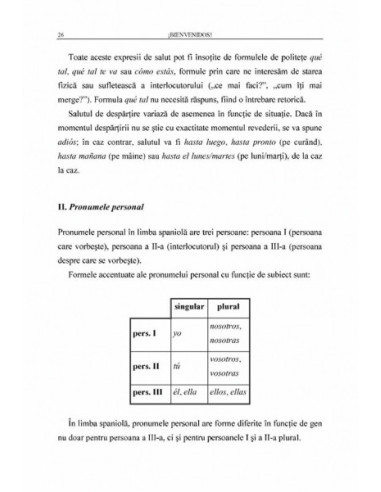 Bienvenidos! Manual de conversație în...