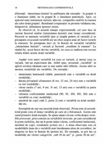 Metodele și statisticile experimentale în știintele umane