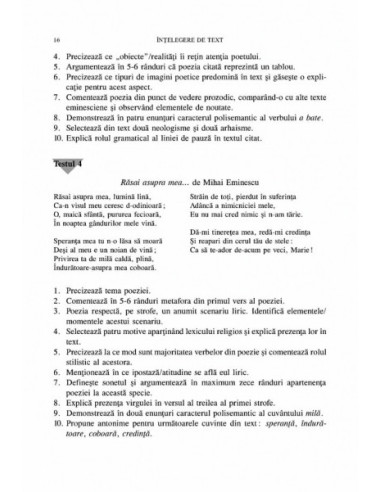 Evaluarea la limba şi literatura română