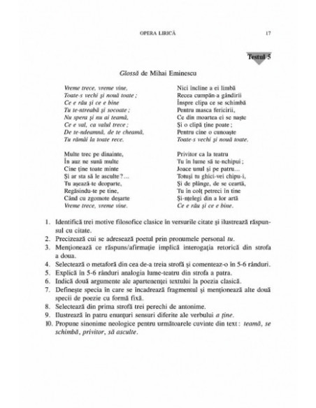 Evaluarea la limba şi literatura română