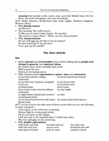 Focus on English Grammar and Exams