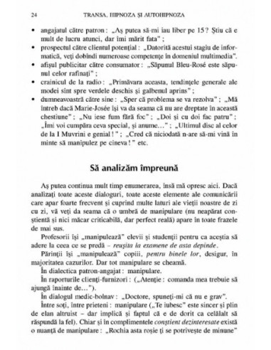 Transa, hipnoza şi autohipnoza