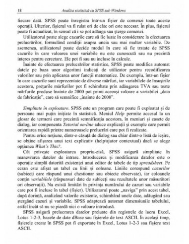 Analiză statistică cu SPSS sub Windows