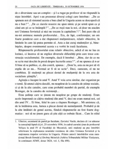 Oaza de libertate. Timișoara, 30 octombrie 1956