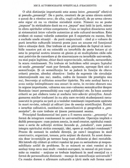 Prezenţe româneşti şi realităţi europene. Jurnal intelectual